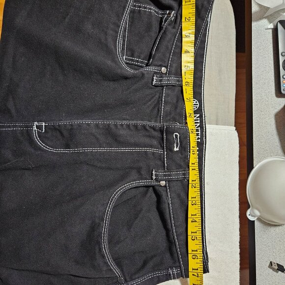 Ninth Ambush Hall black dark wash 100% cotton dragon print skater/grunge jeans - Picture 8 of 10